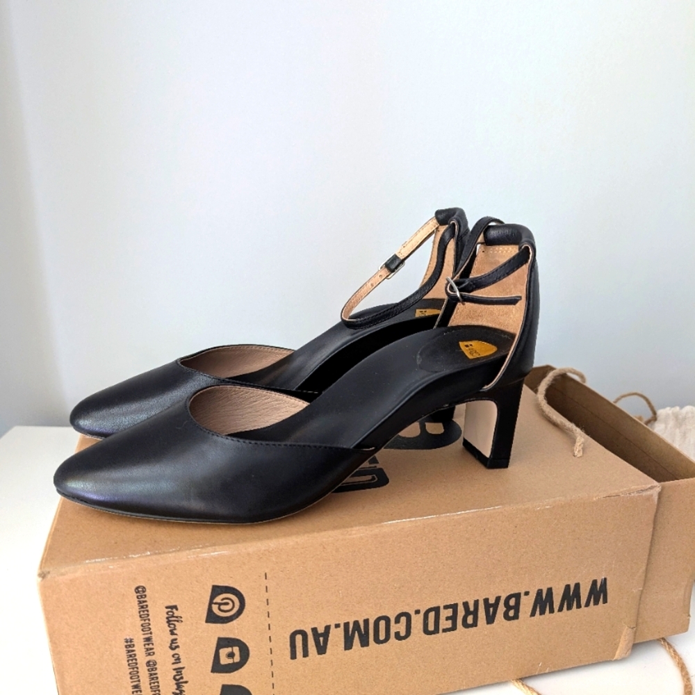 Bared Blackcap Ankle Strap Heels